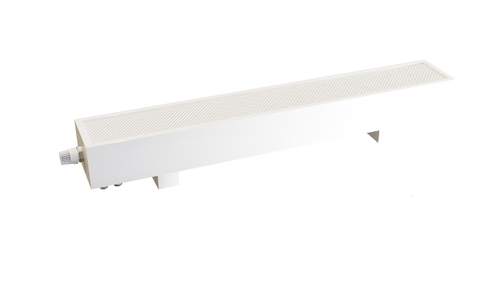 Напольный конвектор Varmann MiniKon MSFV 85.80.500 RAL9016, подключение снизу со встроенным вентилем