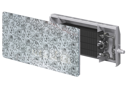 Дизайн-конвектор Varmann GlassKon GLKHWV 80.180.720, подключение нижнее с термостатическим вентилем