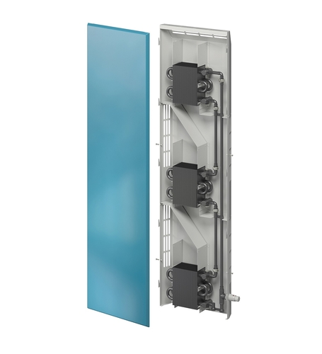 Вертикальный дизайн-конвектор Varmann SteelKon STKVWV 115.1020.450, подключение нижнее с термостатическим вентилем